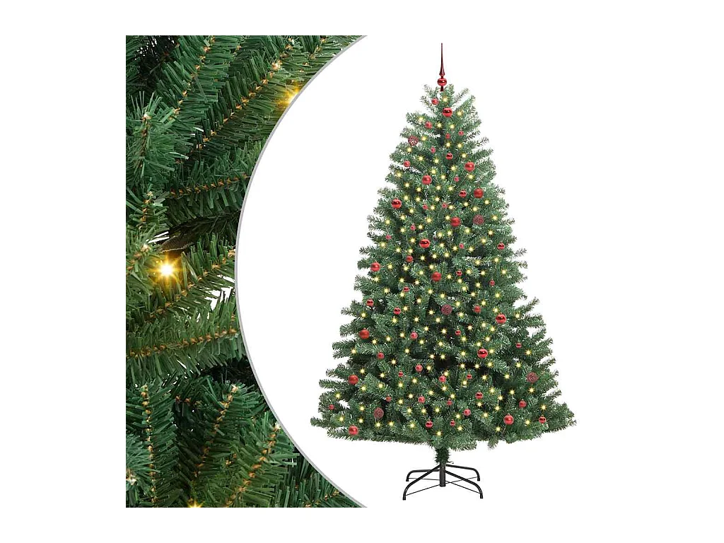 Kunstmatige Hinged Kerstboom Groen 270 cm PVC en Metalen