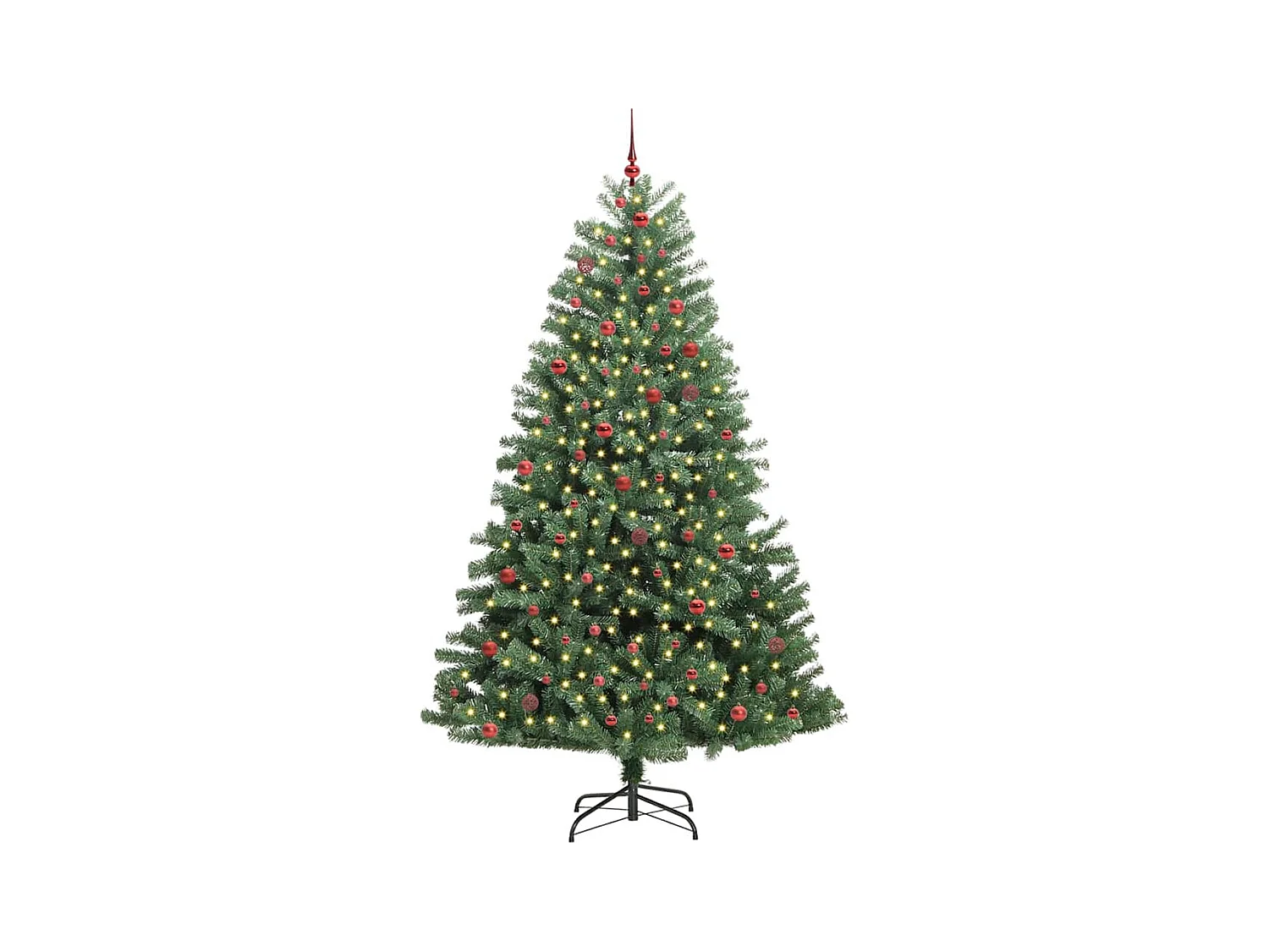 Kunstmatige Hinged Kerstboom Groen 270 cm PVC en Metalen