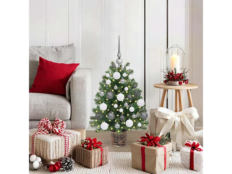 Kunstkerstboom met 150 LED met standaard Groen 65 cm PE en PVC