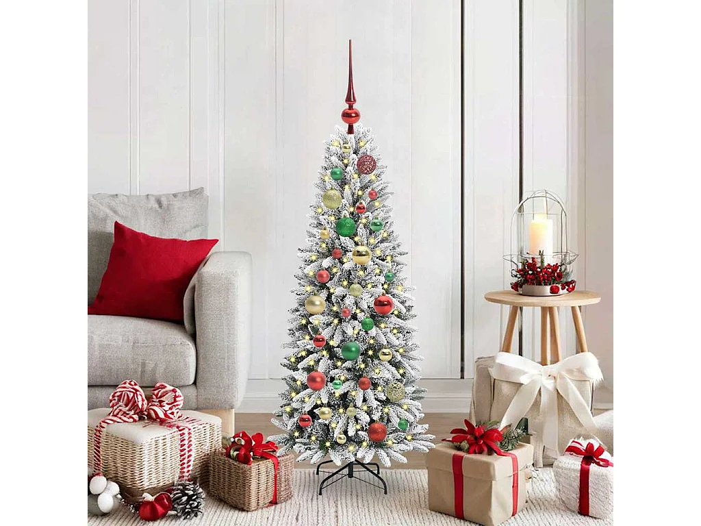 Sapin de Noël artificiel avec 150 LED Blanc 53 x 53 x 120 cm