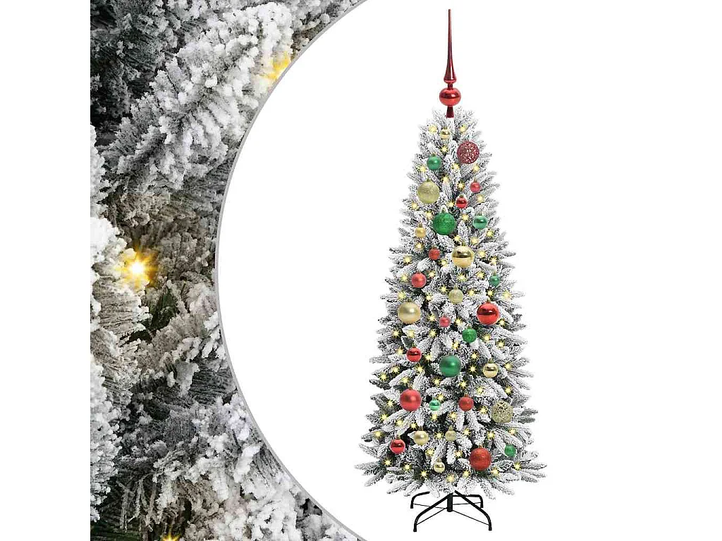 Sapin de Noël artificiel avec 150 LED Blanc 53 x 53 x 120 cm