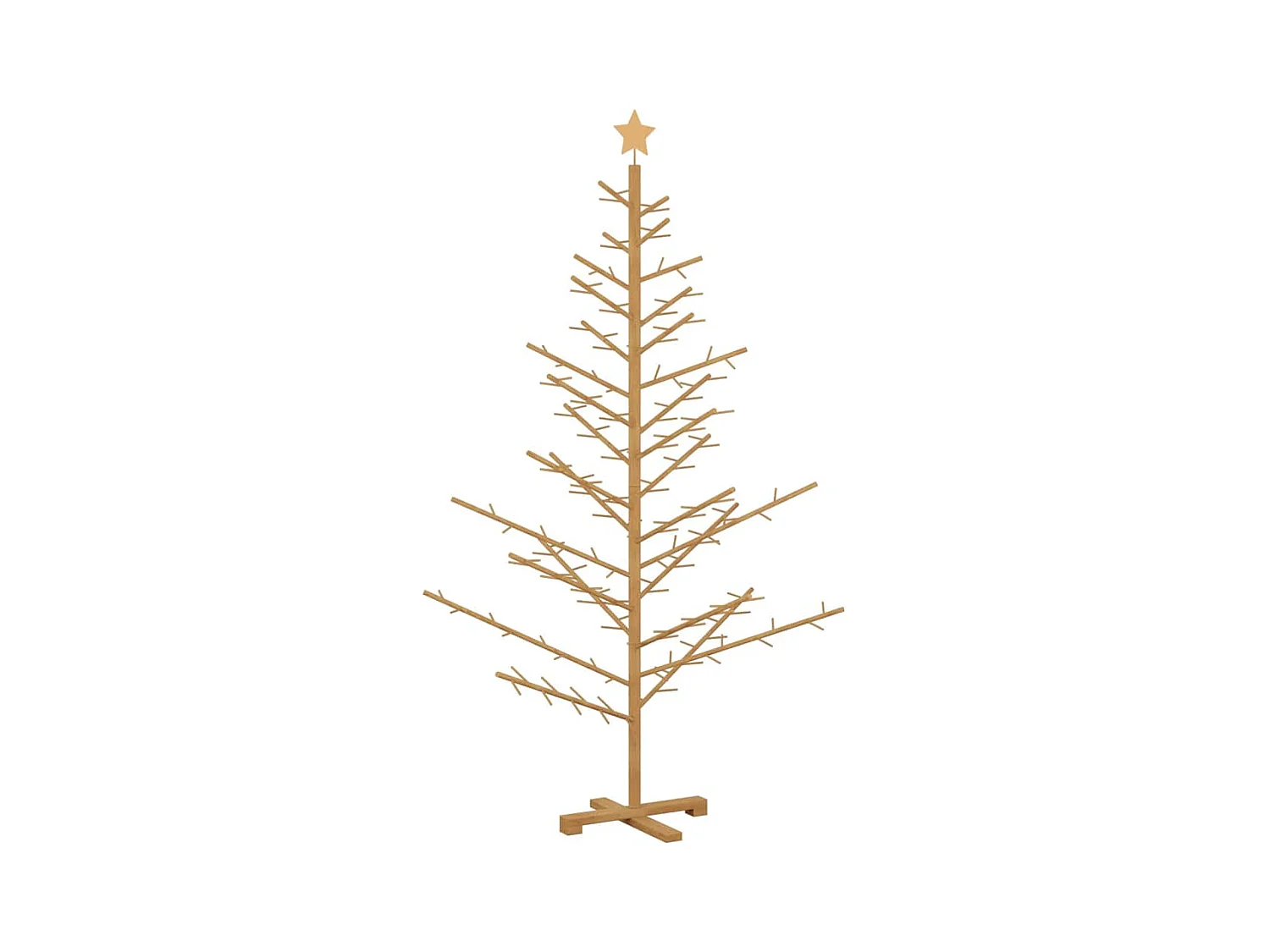 Arbre de Noël en bois Marron 180 cm Bois massif en pin