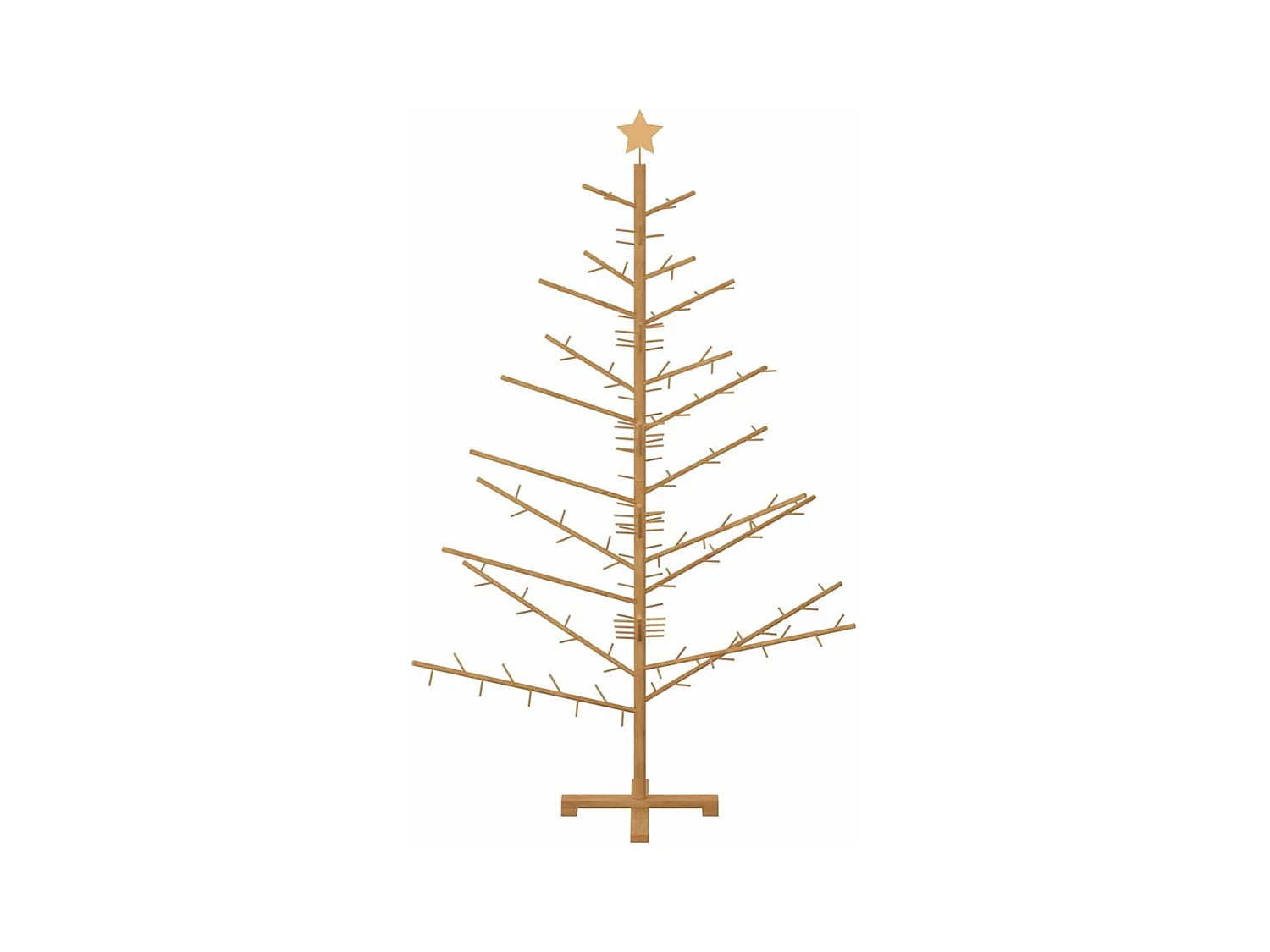 Arbre de Noël en bois Marron 180 cm Bois massif en pin