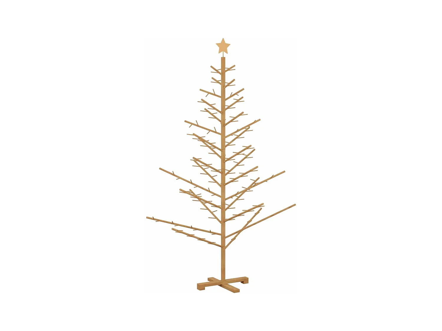 Arbre de Noël en bois Marron 180 cm Bois massif en pin