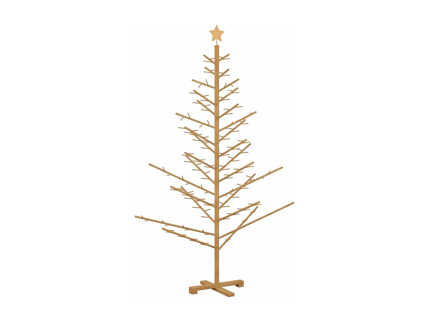 Arbre de Noël en bois Marron 180 cm Bois massif en pin