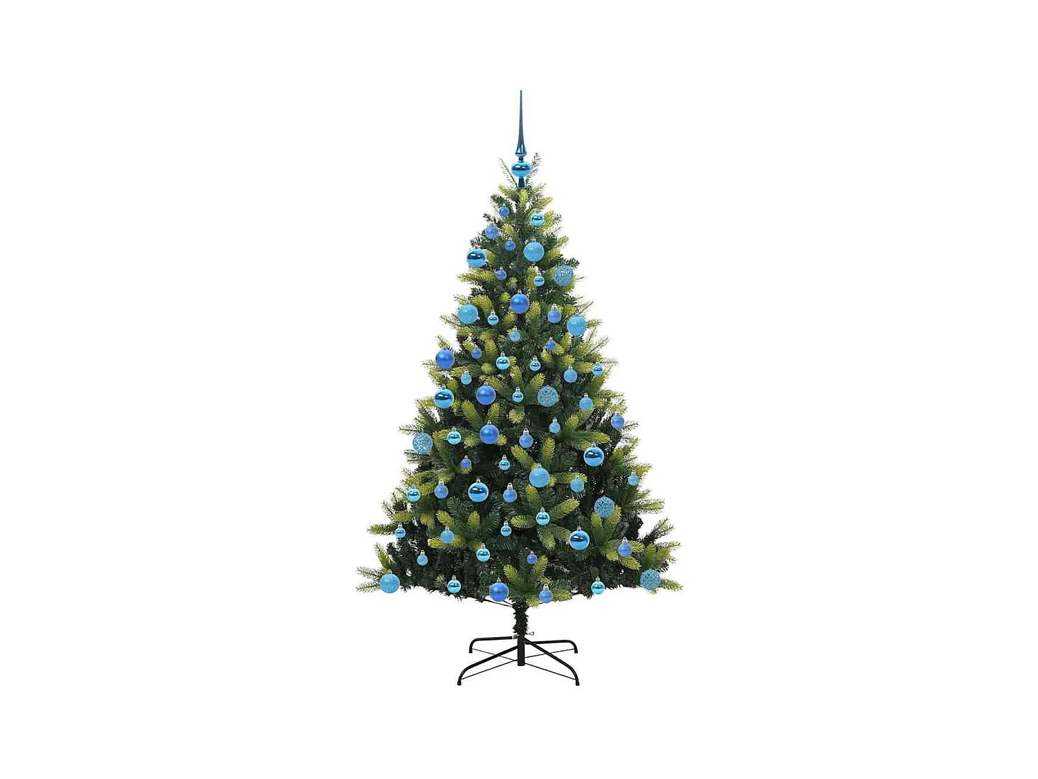 Sapin de Noël Artificiel Pliable 300 LEDs Vert 180 cm PVC et PE
