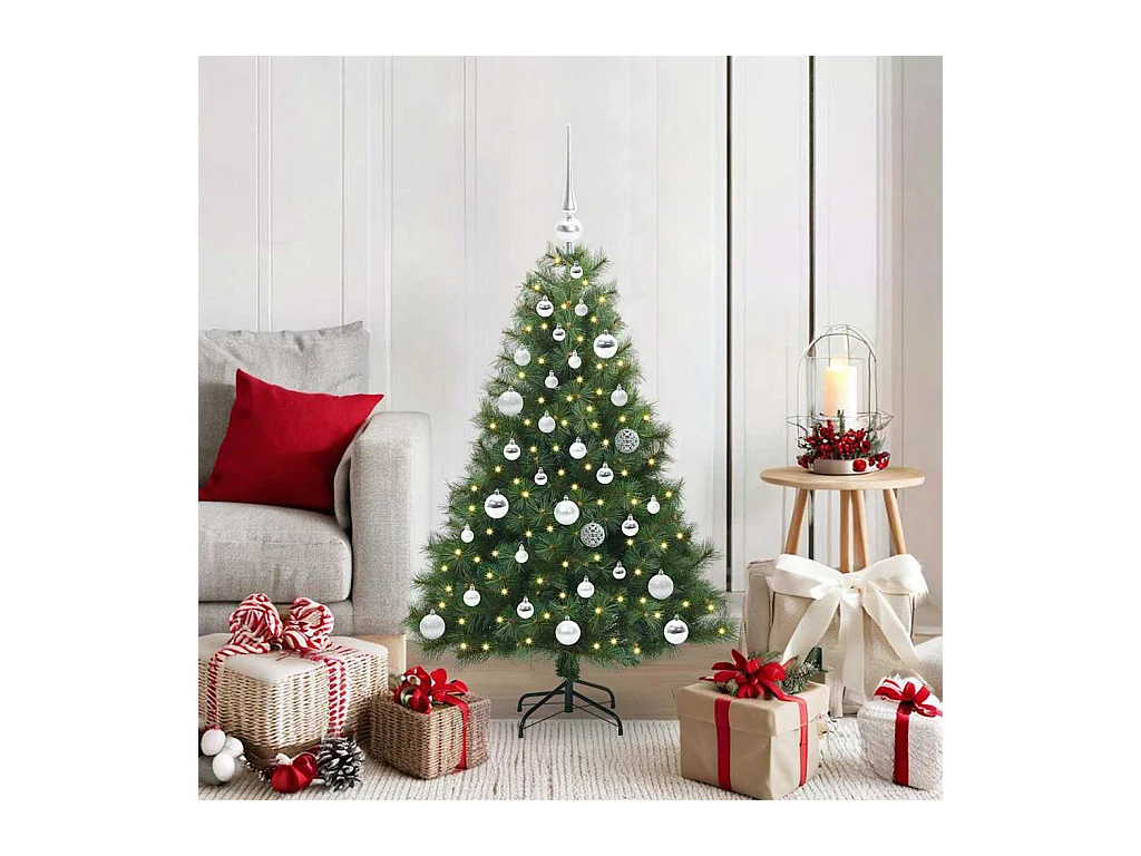 Árbol de Navidad artificial con 150 LED Verde 120 cm PE y PVC