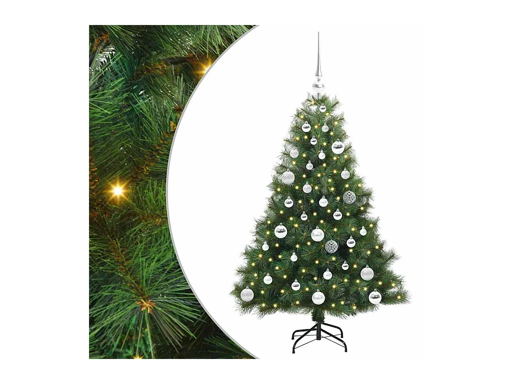 Árbol de Navidad artificial con 150 LED Verde 120 cm PE y PVC