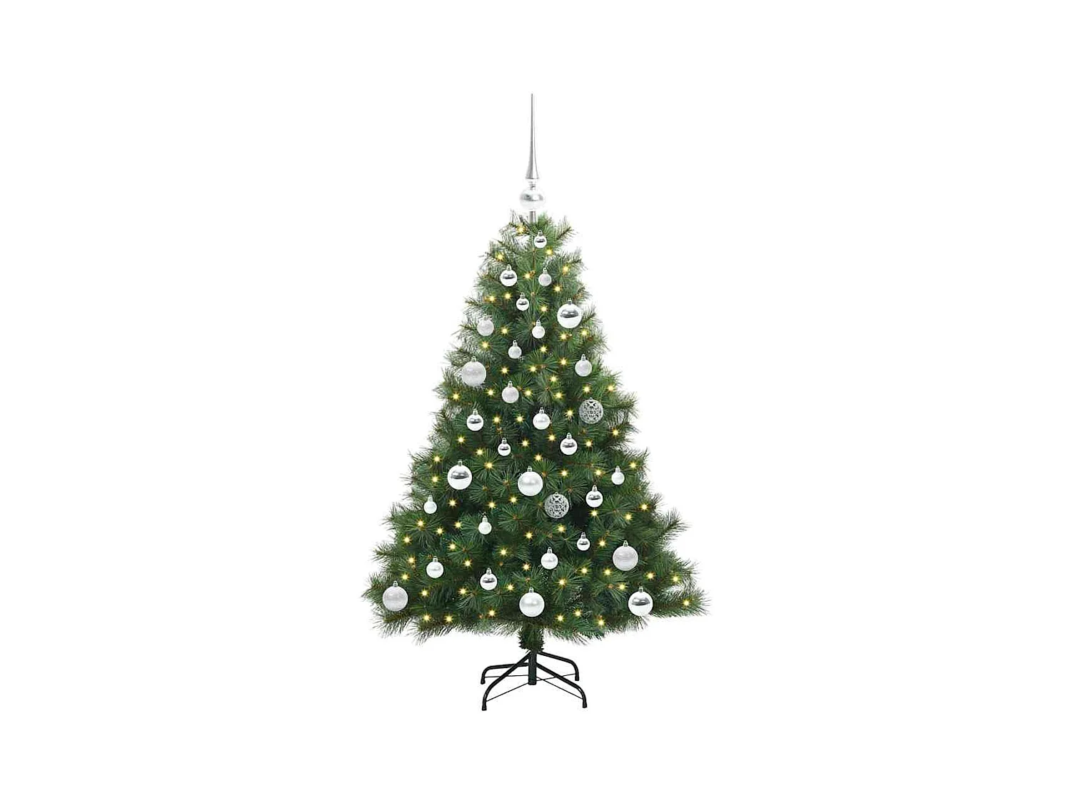 Árbol de Navidad artificial con 150 LED Verde 120 cm PE y PVC