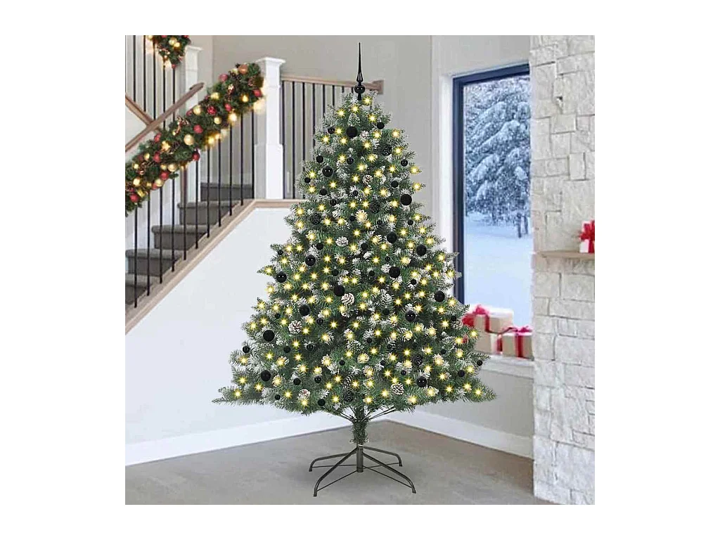 Sapin de Noël artificiel avec 300 LED Vert 160 x 160 x 240 cm
