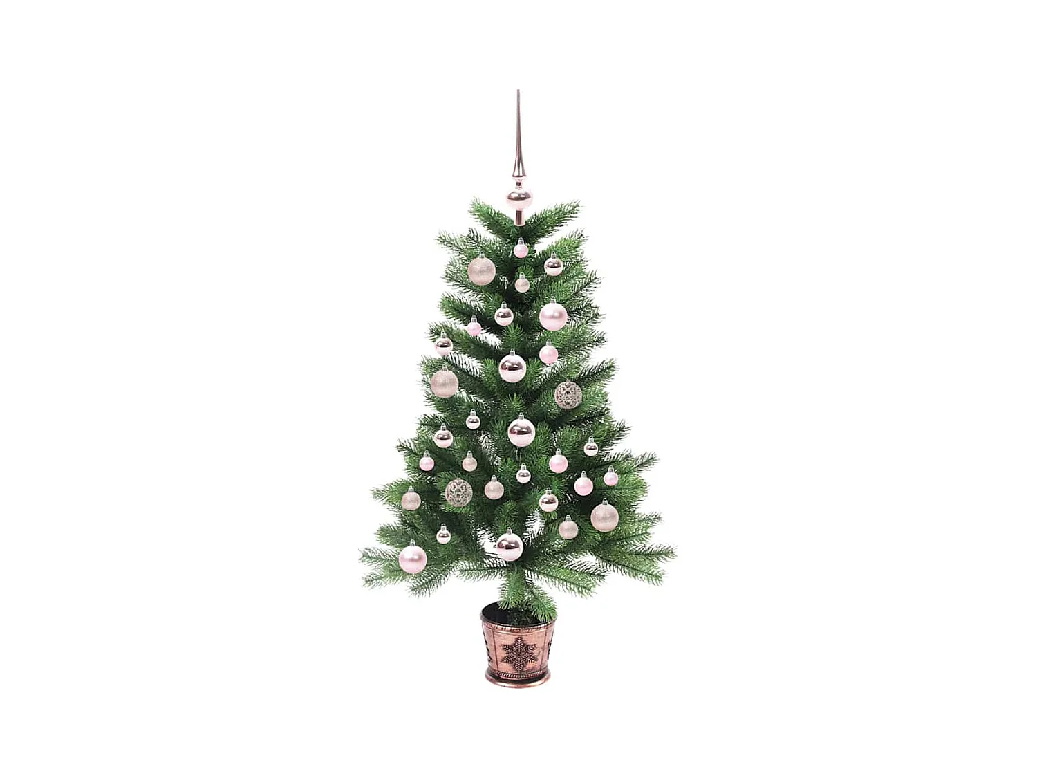 Árbol de Navidad con 150 LED con soporte Verde 90 cm PE