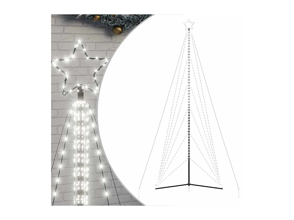 Sapin de Noël à LED 861 LED blanc froid 478 cm
