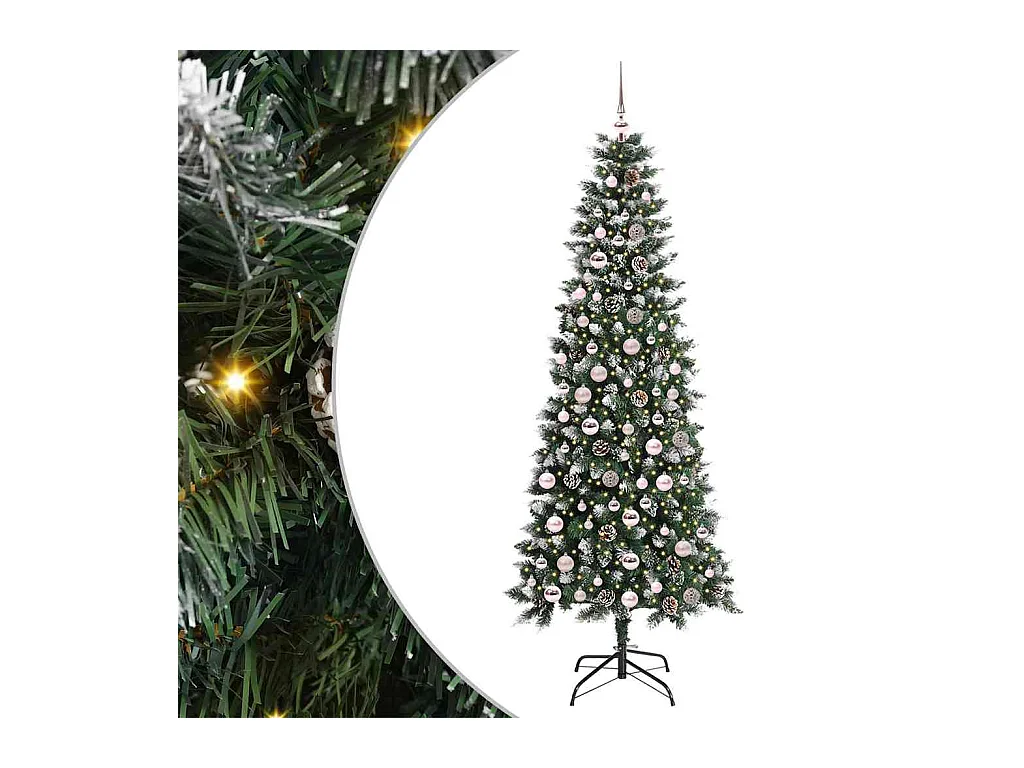 Sapin de Noël artificiel avec 300 LED Vert 86 x 86 x 210 cm