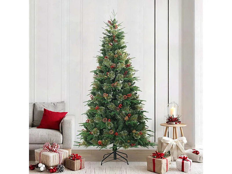 Árvore de Natal Articulada Artificial com suporte Verde 240 cm