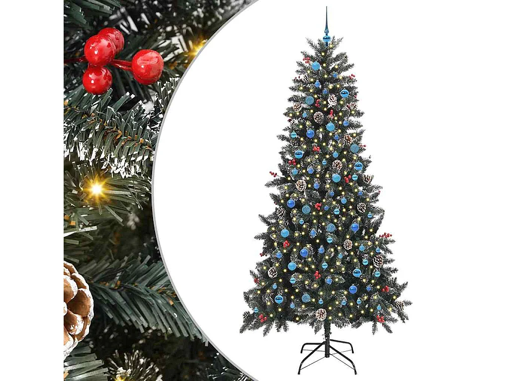 Kunstkerstboom met 300 LED Groen 129.5 x 129.5 x 240 cm