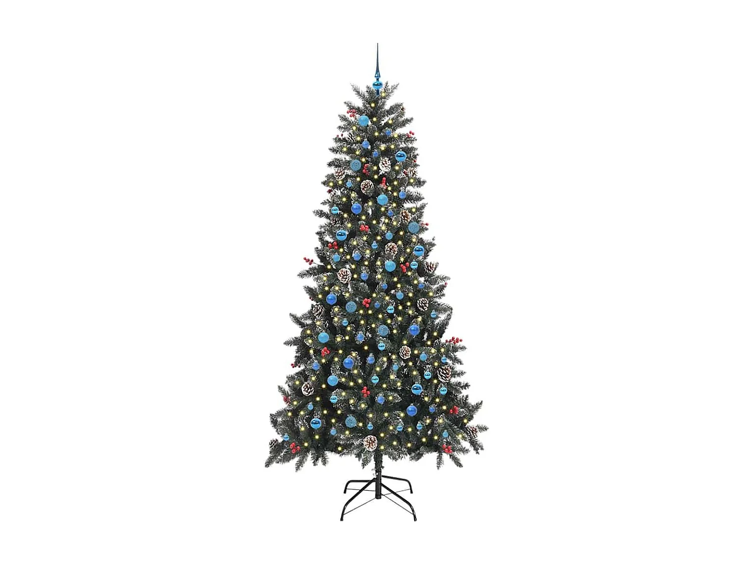 Kunstkerstboom met 300 LED Groen 129.5 x 129.5 x 240 cm
