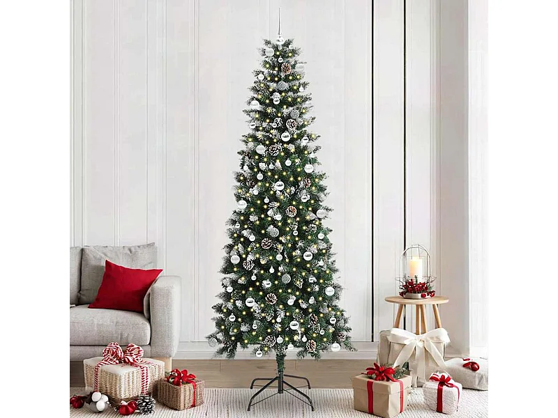 Sapin de Noël artificiel avec 300 LED Vert 96 x 96 x 240 cm