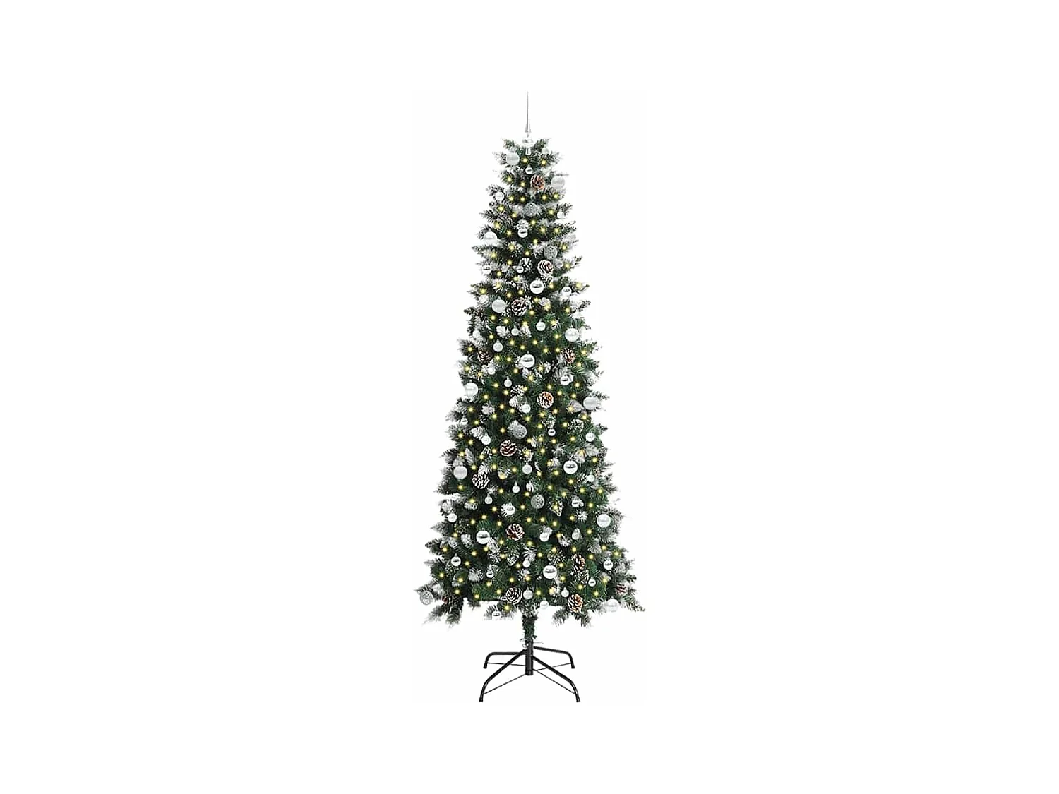 Sapin de Noël artificiel avec 300 LED Vert 96 x 96 x 240 cm