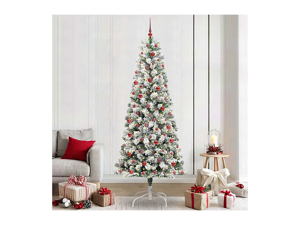 Árbol de Navidad artificial con ramas articuladas 240 cm PVC