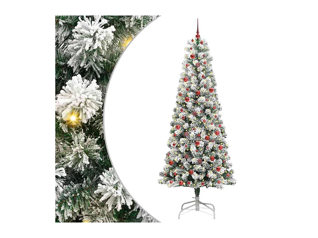 Árbol de Navidad artificial con ramas articuladas 240 cm PVC