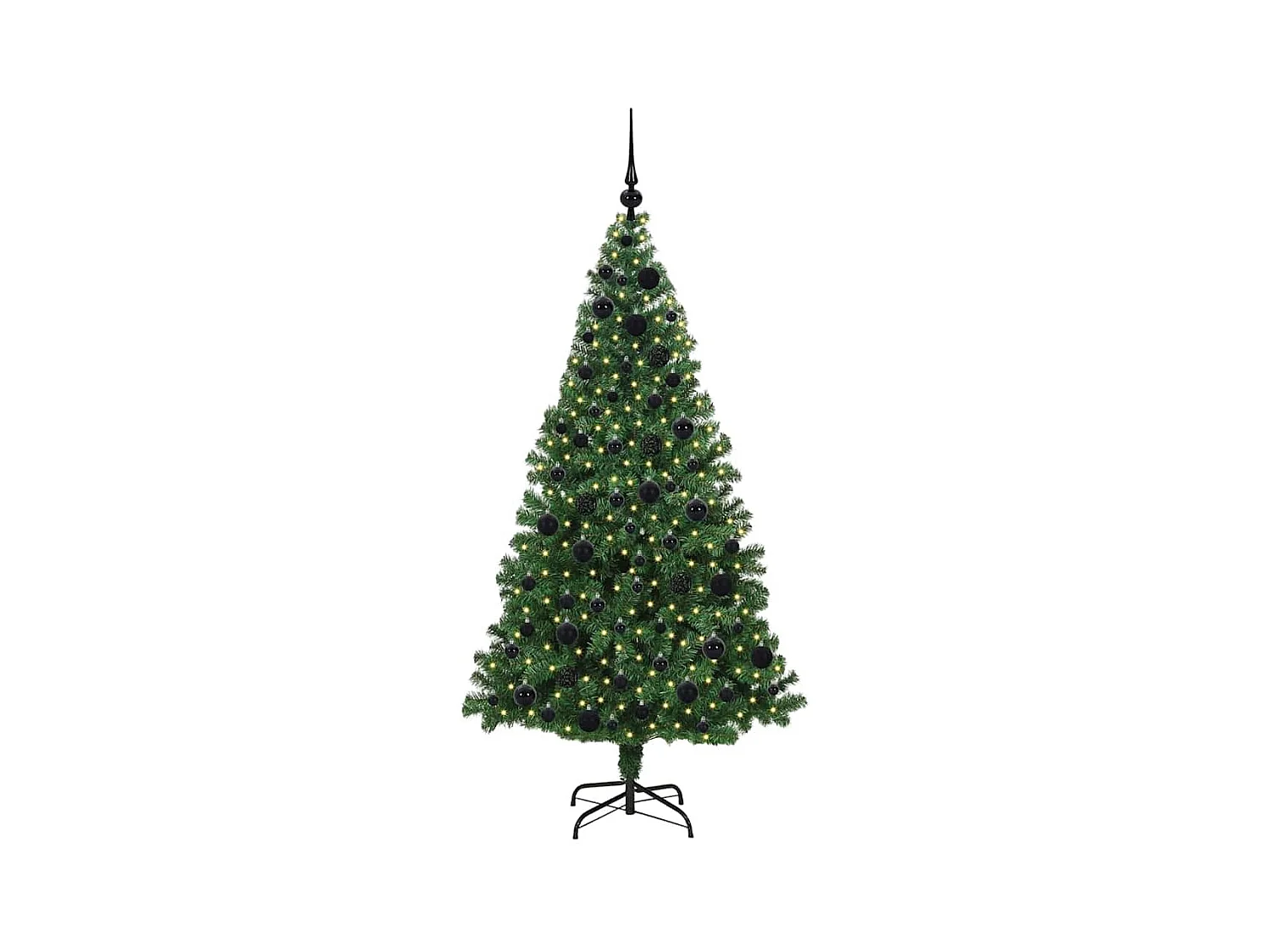 Árvore de Natal Artificial Verde 180 cm PVC, Aço e Plástico
