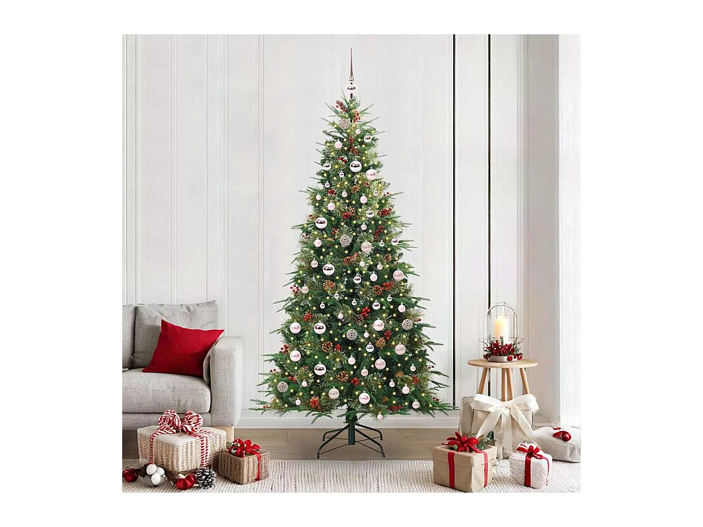 Árbol de Navidad artificial con ramas articuladas Verde 210 cm