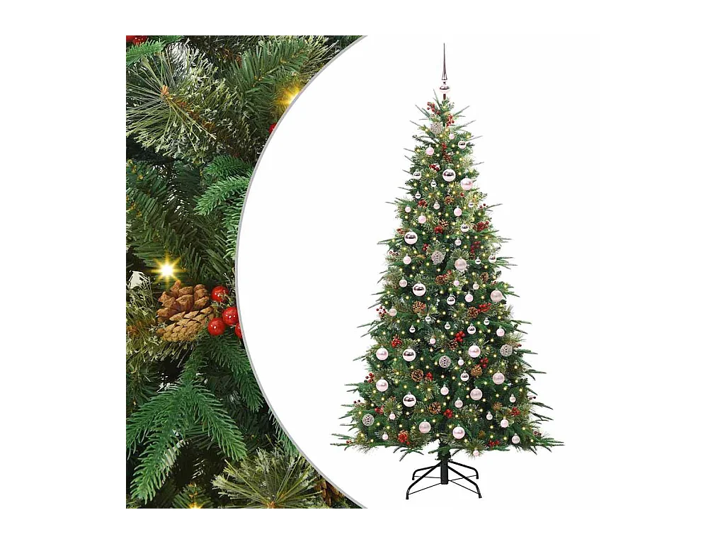 Árbol de Navidad artificial con ramas articuladas Verde 210 cm