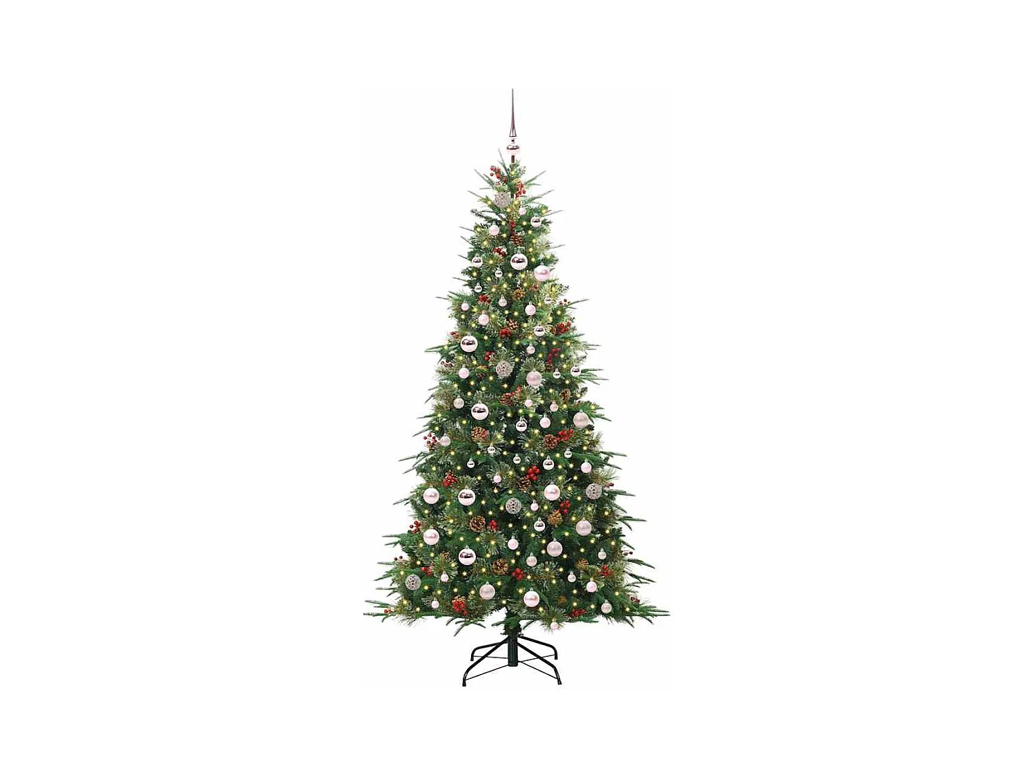Árbol de Navidad artificial con ramas articuladas Verde 210 cm