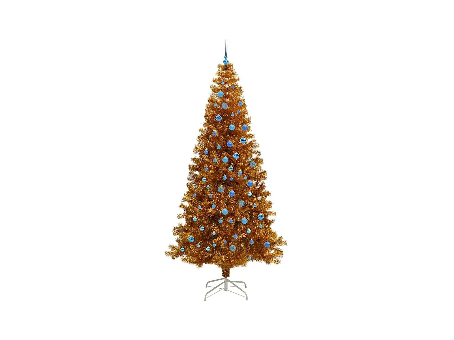 Árbol de Navidad con 300 LED con soporte Dorado 240 cm PET