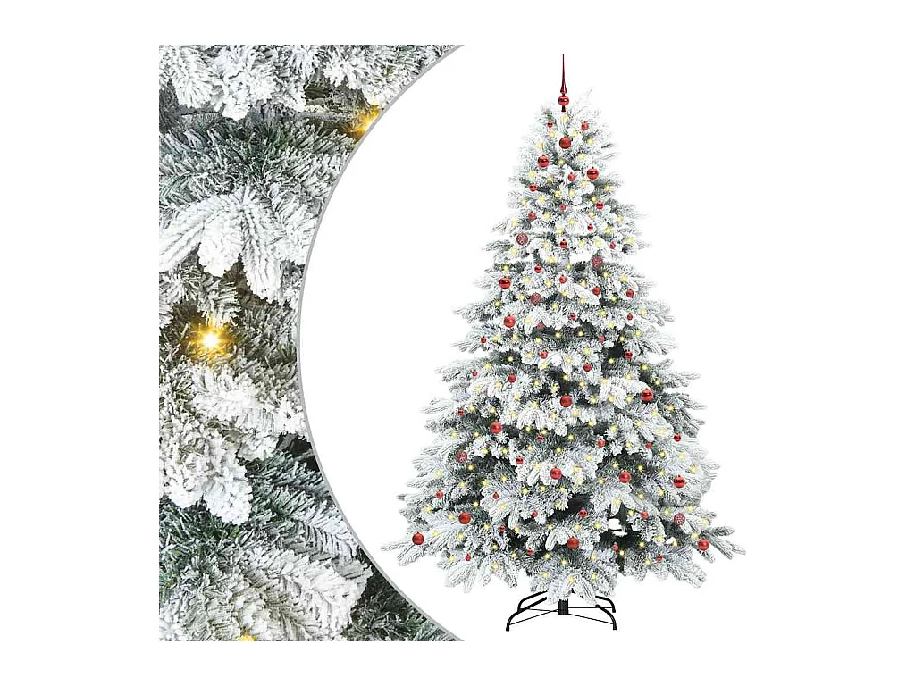 Sapin de Noël artificiel avec 300 LED Vert 240 cm PE et PVC