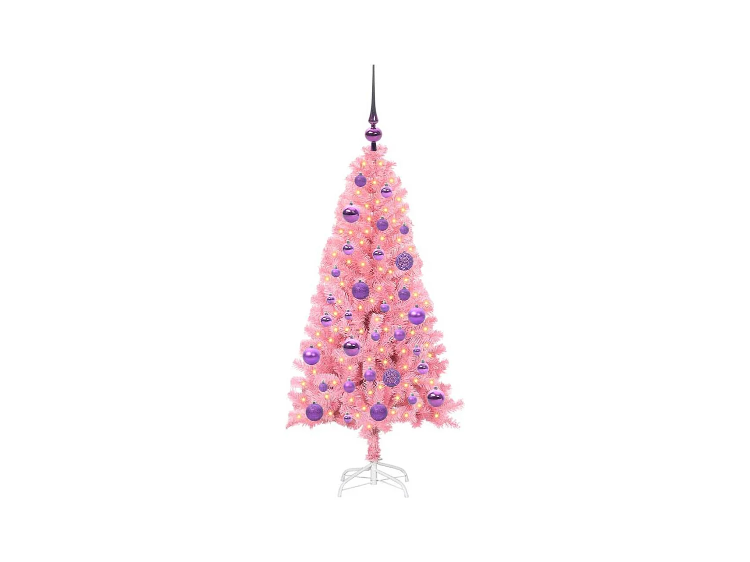 Kerstboom met 150 LED met standaard Roze 120 cm PVC