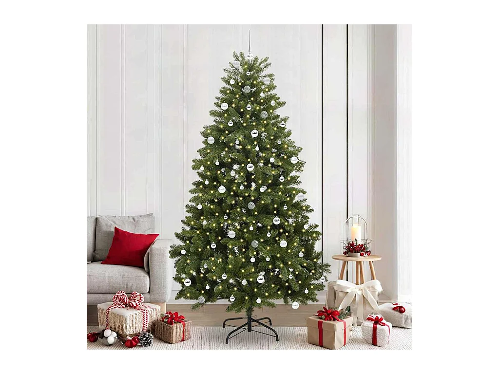 Árbol de Navidad artificial Verde 240 cm PVC y Metal