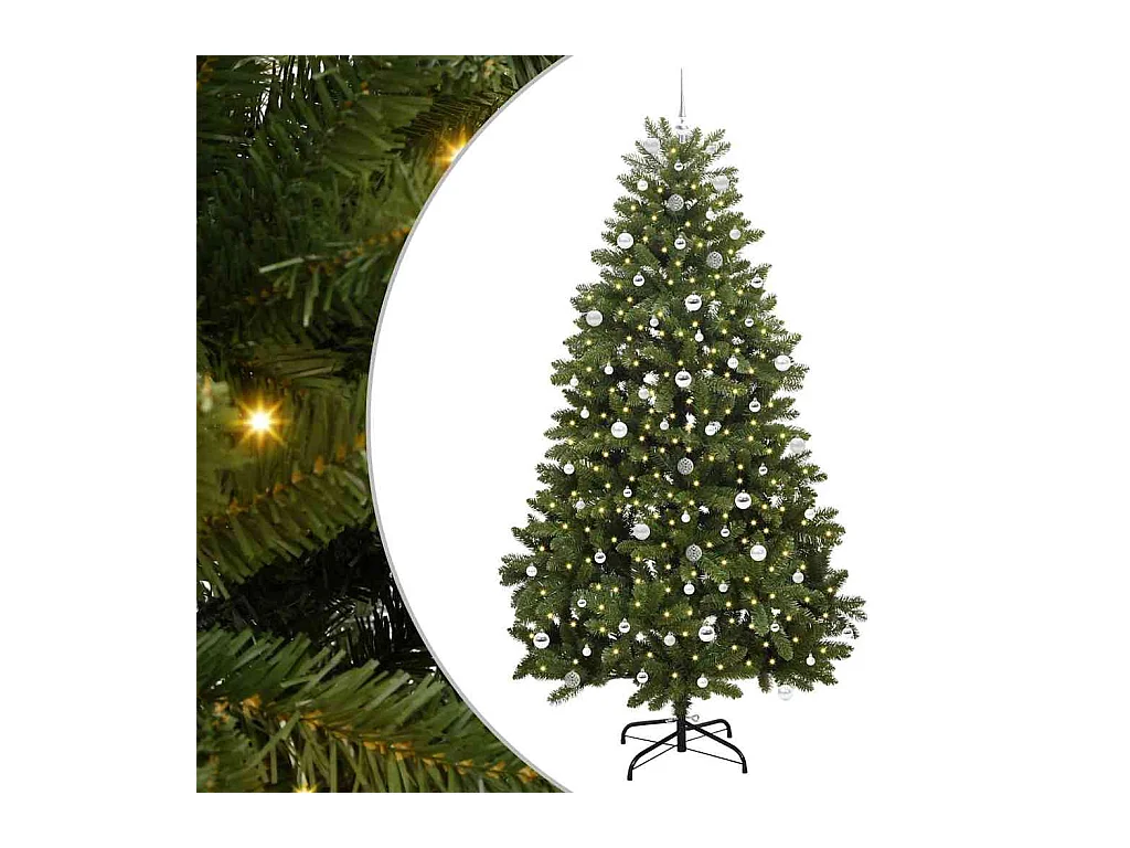 Árbol de Navidad artificial Verde 240 cm PVC y Metal