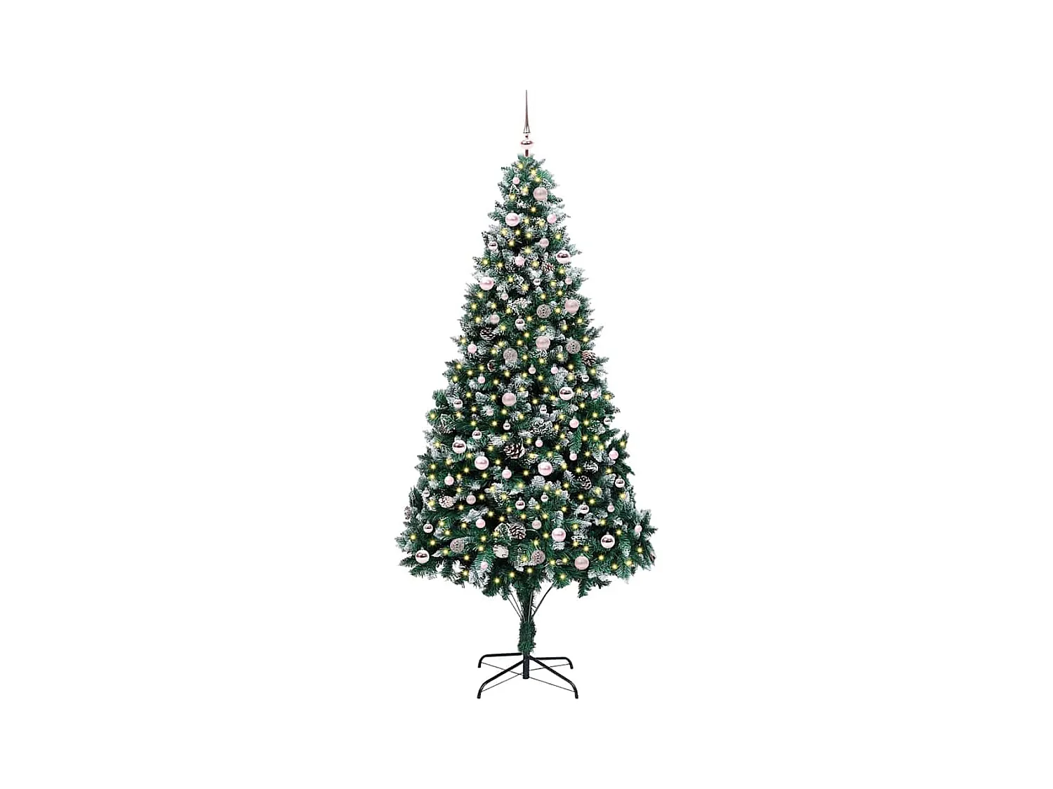 Árvore de Natal Artificial Verde 240 cm PVC, Aço e Plástico