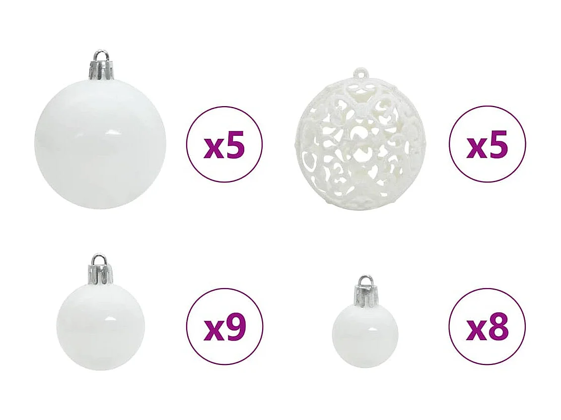 Sapin de Noël artificiel Vert et blanc 150 cm