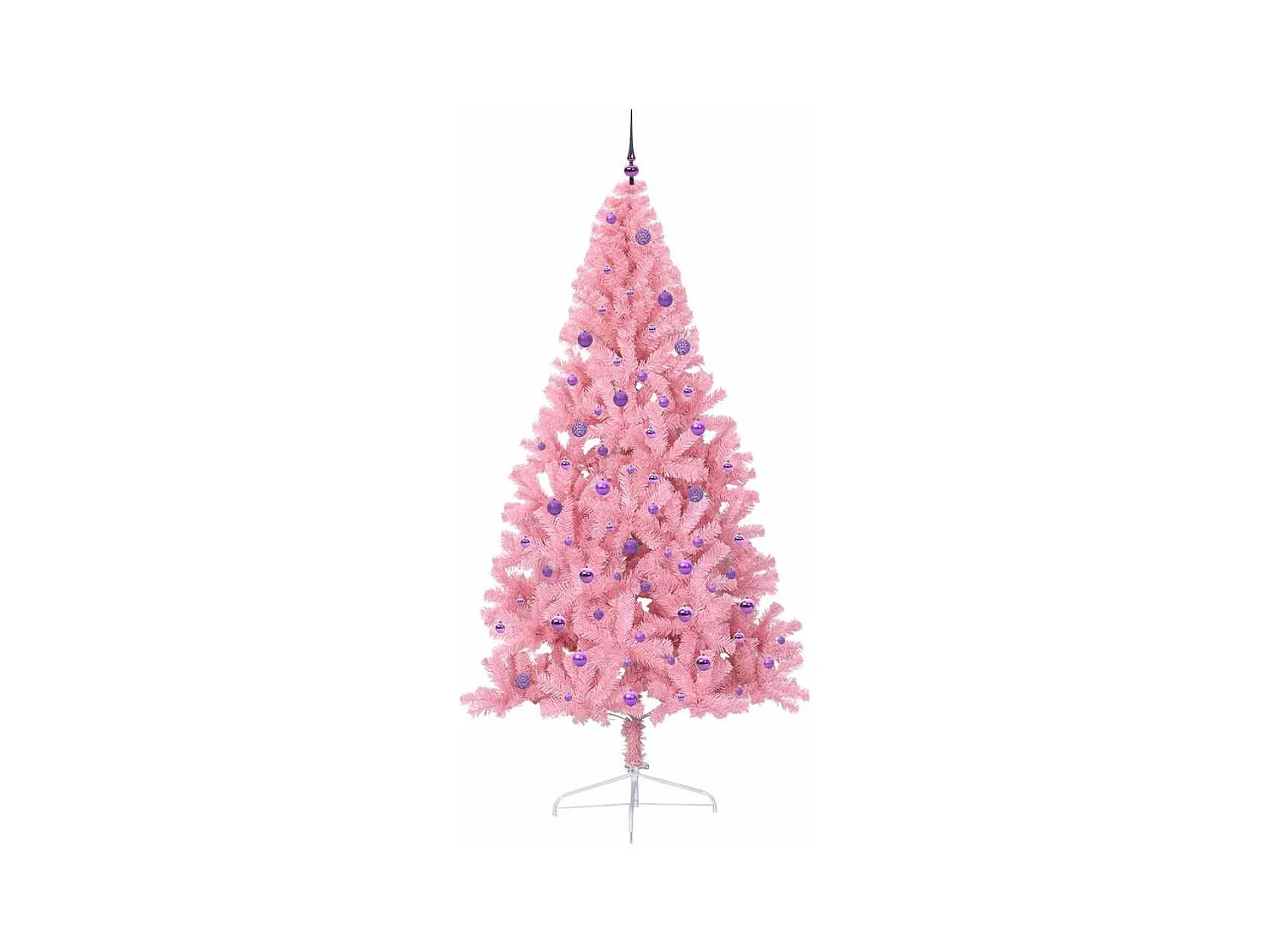Sapin de Noël artificiel pré-éclairé Rose 240 cm PVC