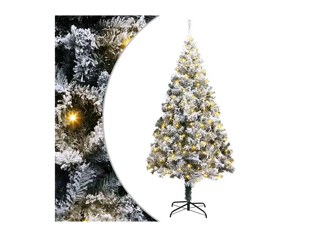 Árbol de Navidad artificial Verde 180 cm PVC y Acero y Plástico