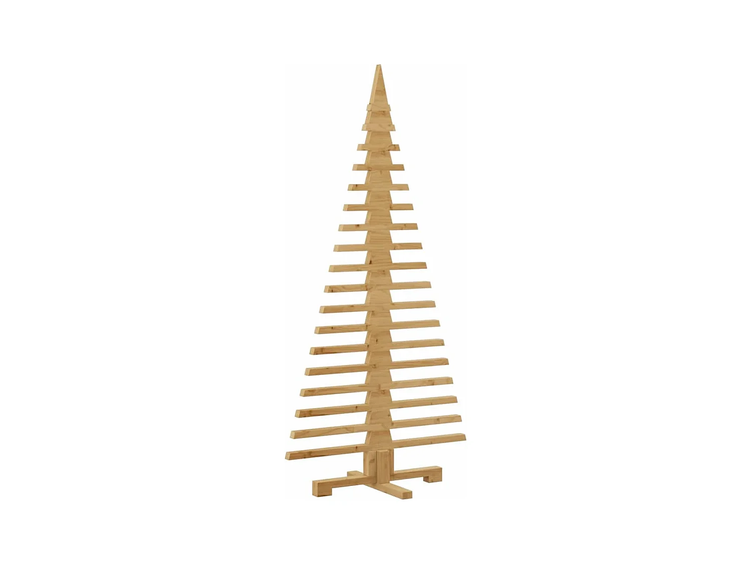 Arbre de Noël en bois Marron 150 cm Bois massif en pin