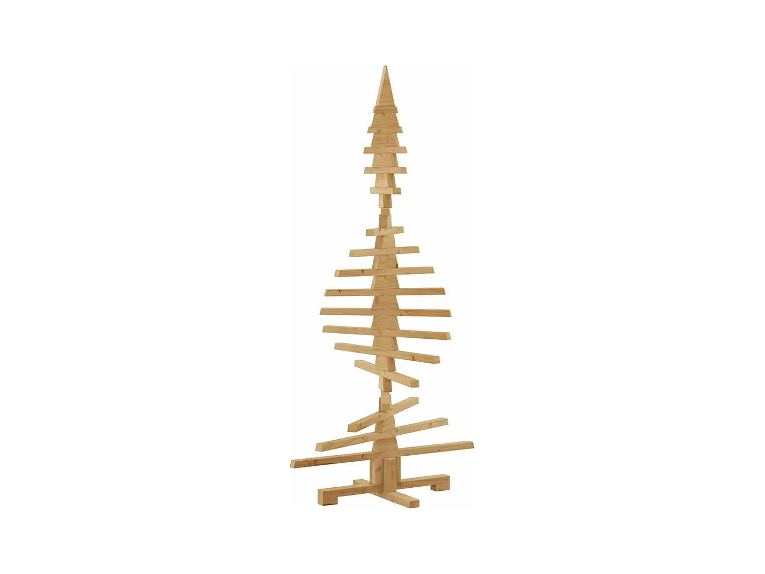 Arbre de Noël en bois Marron 150 cm Bois massif en pin