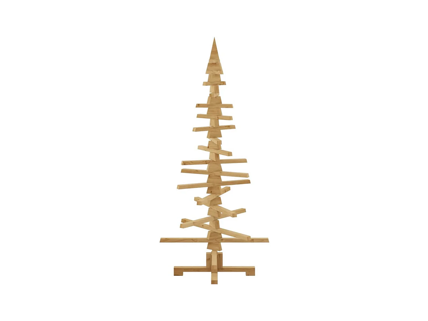 Arbre de Noël en bois Marron 150 cm Bois massif en pin