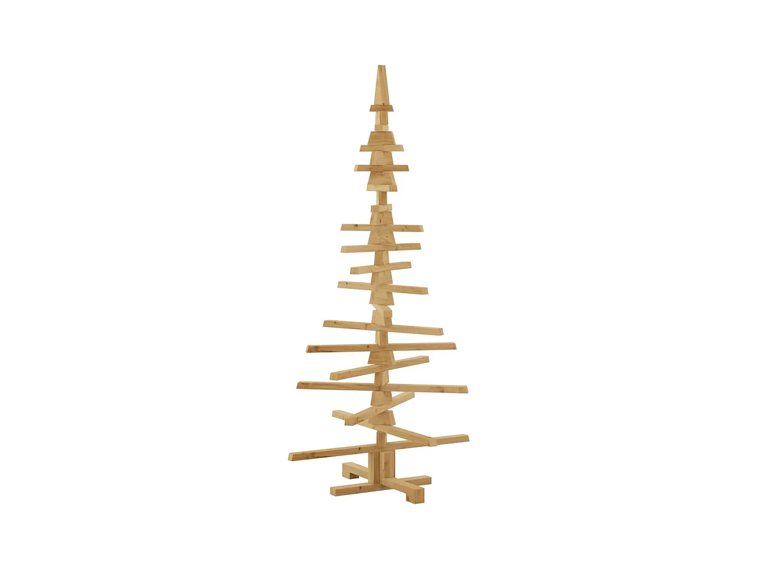 Arbre de Noël en bois Marron 150 cm Bois massif en pin