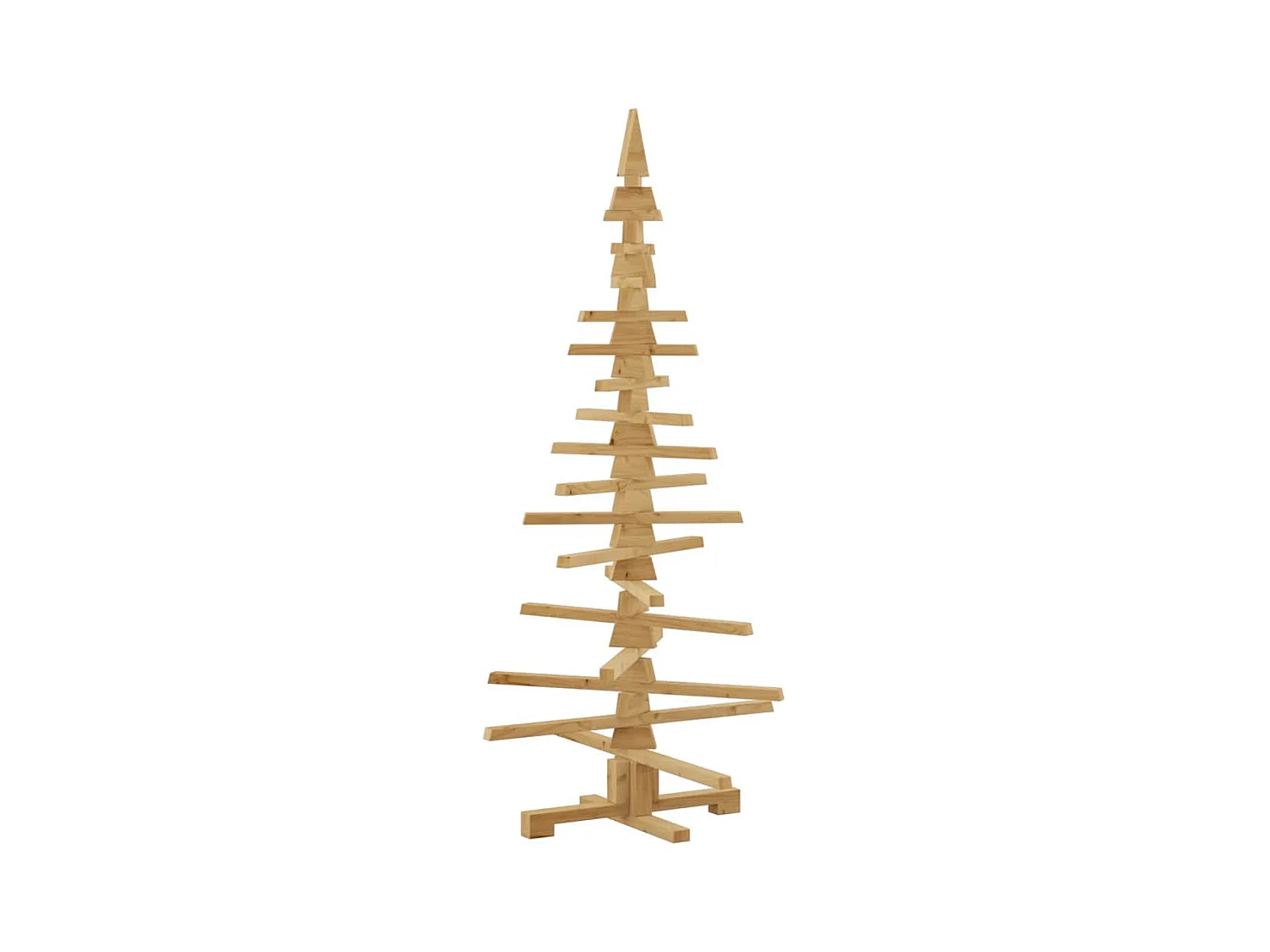 Arbre de Noël en bois Marron 150 cm Bois massif en pin