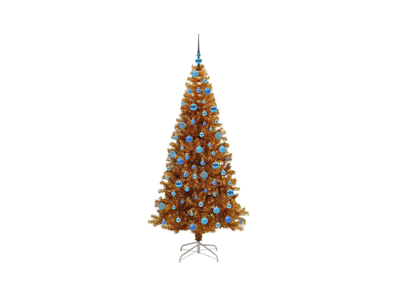 Sapin de Noël avec 300 LED avec support Doré 180 cm PET