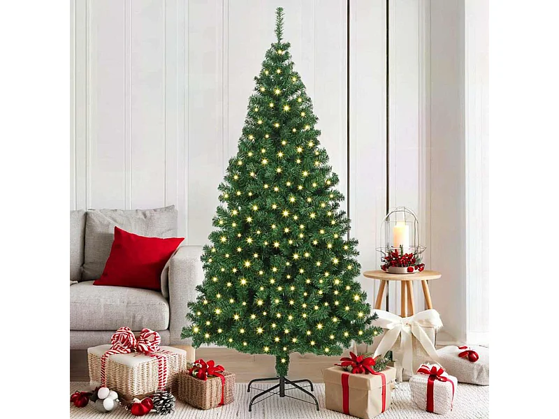 Sapin de Noël artificiel Vert 180 cm PVC, Acier et Plastique