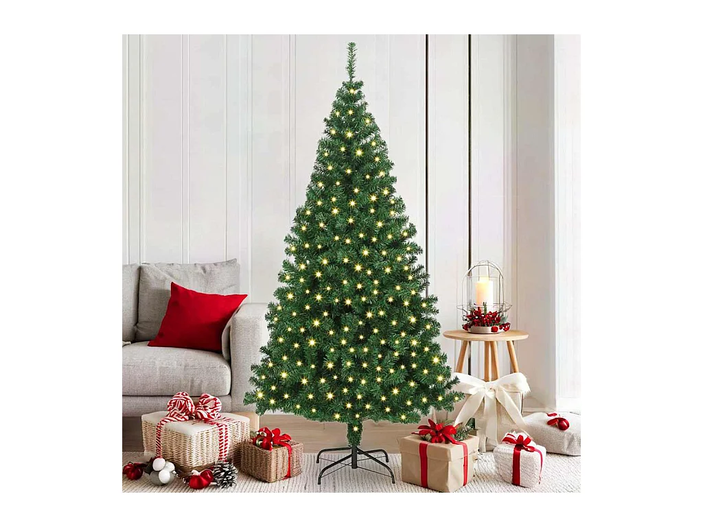 Árvore de Natal Artificial Verde 180 cm PVC, Aço e Plástico