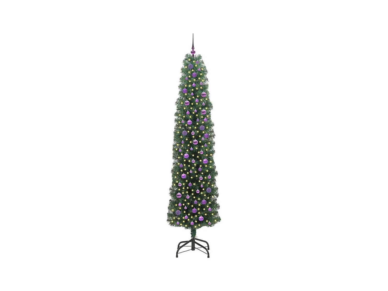 Sapin de Noël artificiel Vert 240 cm PVC et acier et plastique