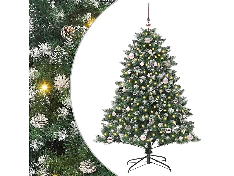 Sapin de Noël artificiel avec 150 LED Vert 105 x 105 x 150 cm