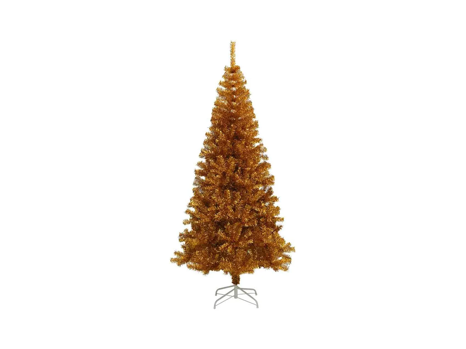 Sapin de Noël avec 300 LED avec support Doré 180 cm PET