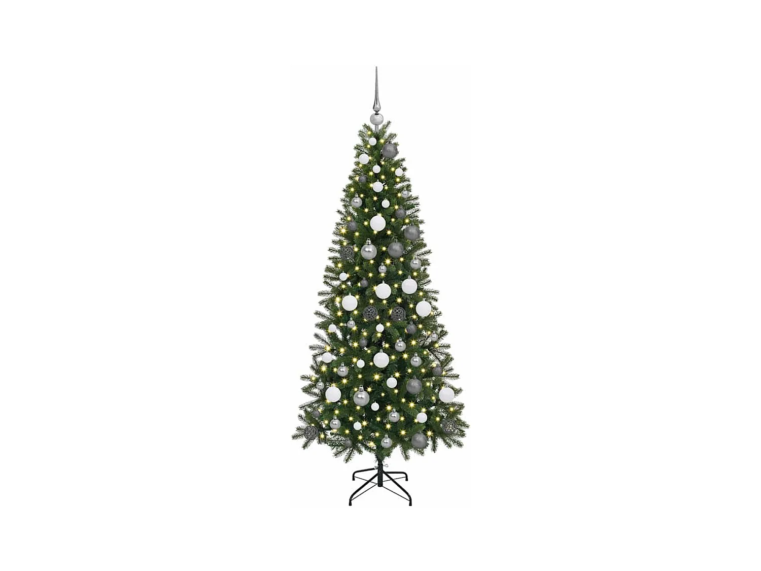 Sapin de Noël artificiel avec 300 LED Vert 180 cm PE et PVC