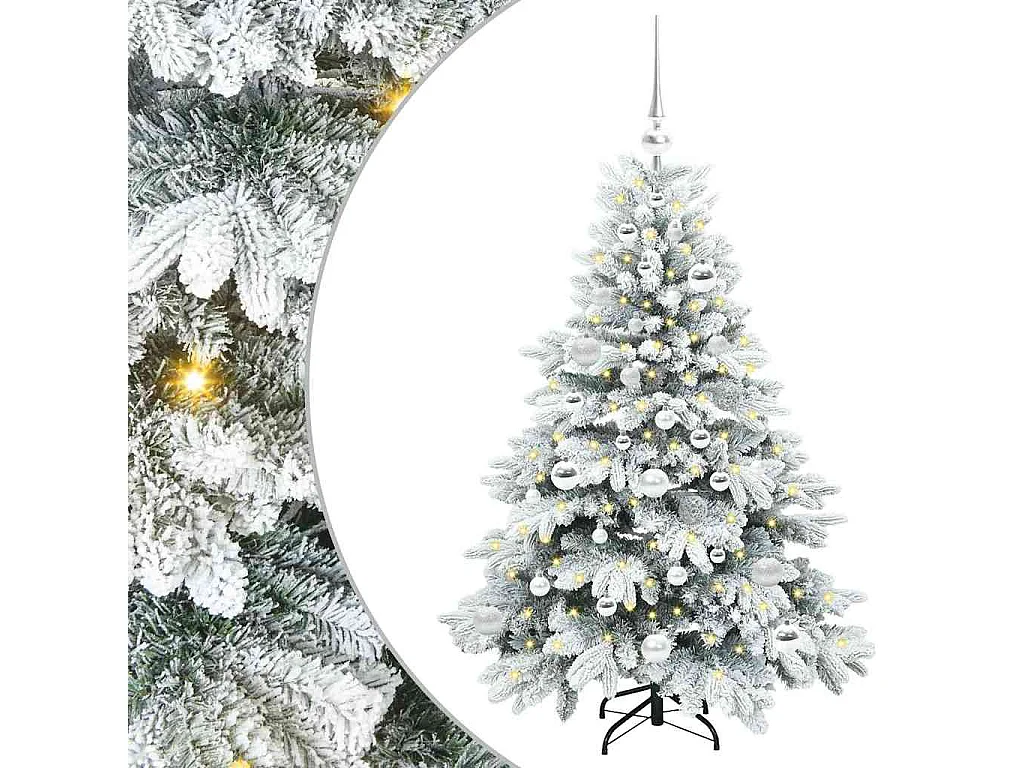 Sapin de Noël artificiel avec 150 LED Vert 120 cm PE et PVC
